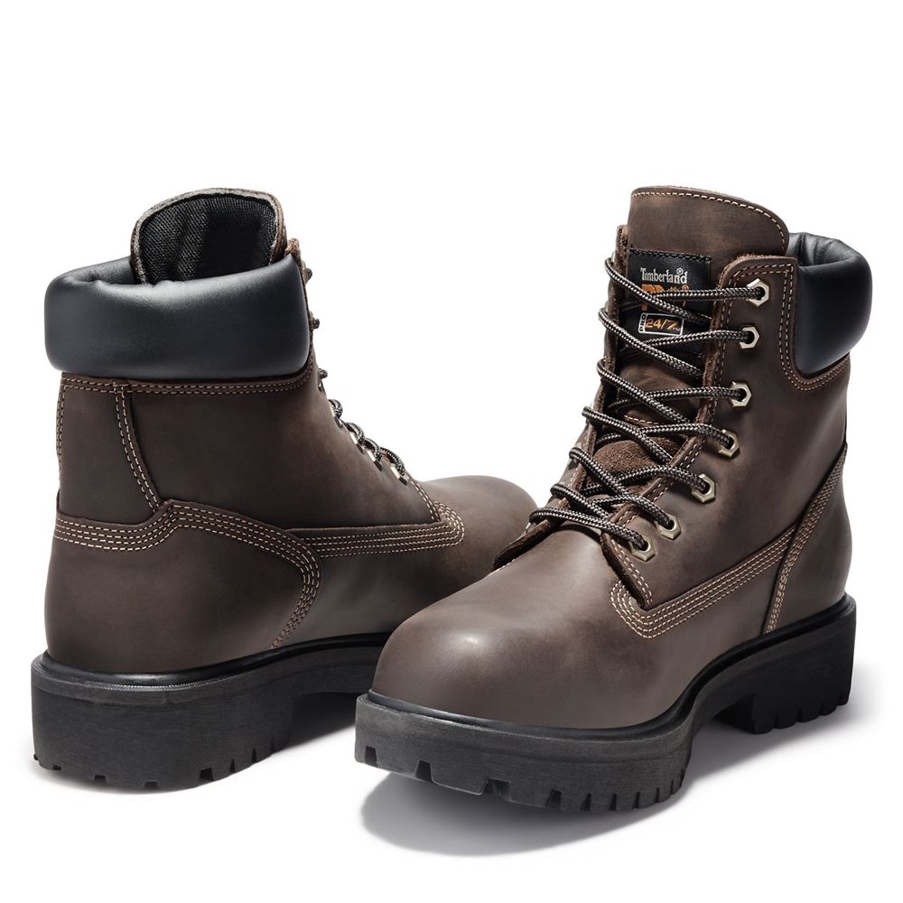 Botas Pro Timberland Hombre Pro Direct Attach 6\" Steel Toe Marrones - Chile JCE-985763